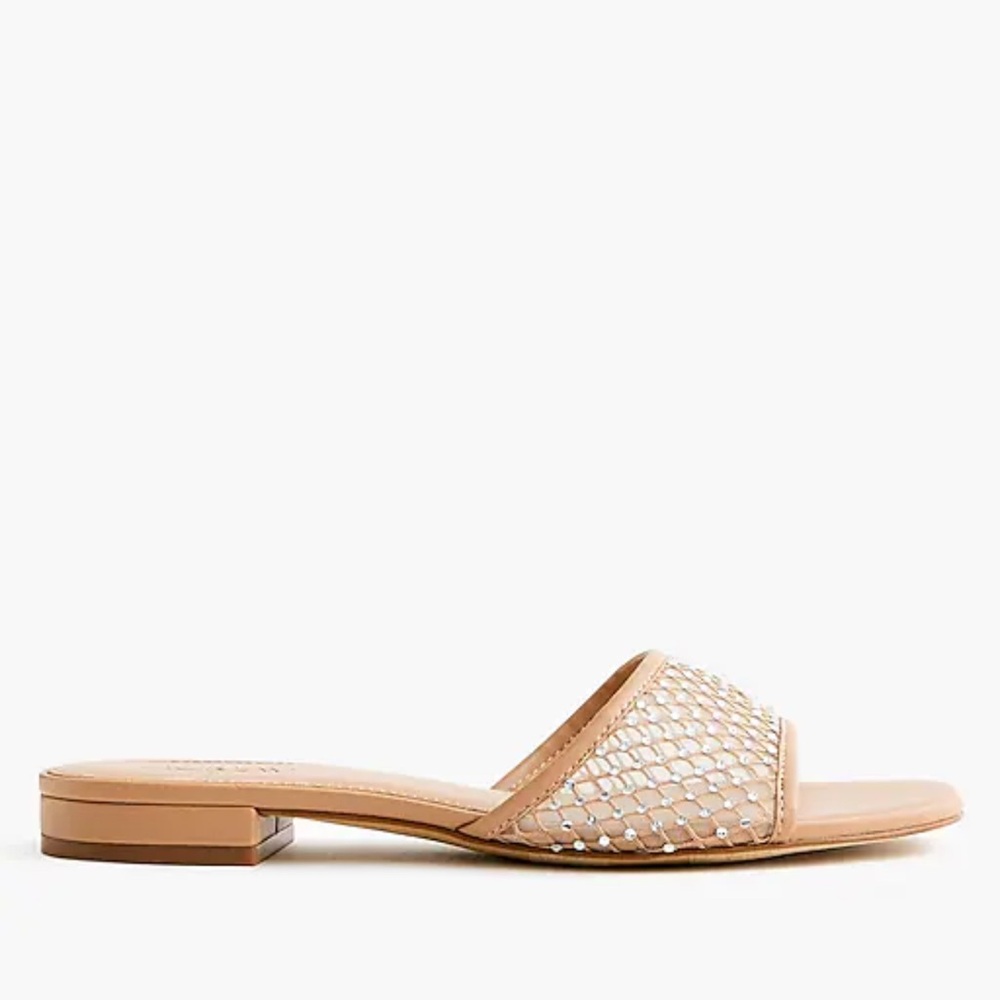 Jcrew Rhinestone mesh slide sandals - Picture 2 of 3